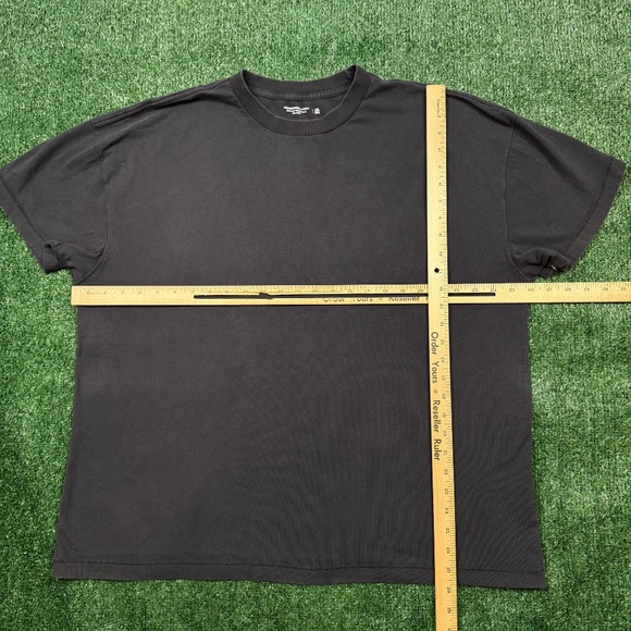 Abercrombie Fitch T Shirt Men's Size 2XL Black Short Sleeve Crew Neck Relaxed - Picture 4 of 6